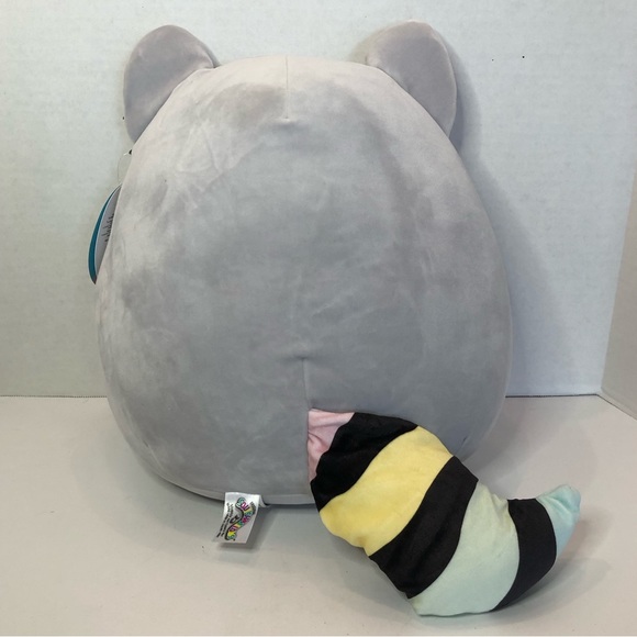 Squishmallow Max Raccoon Grey Rainbow Belly NWT Kellytoys - Picture 2 of 5